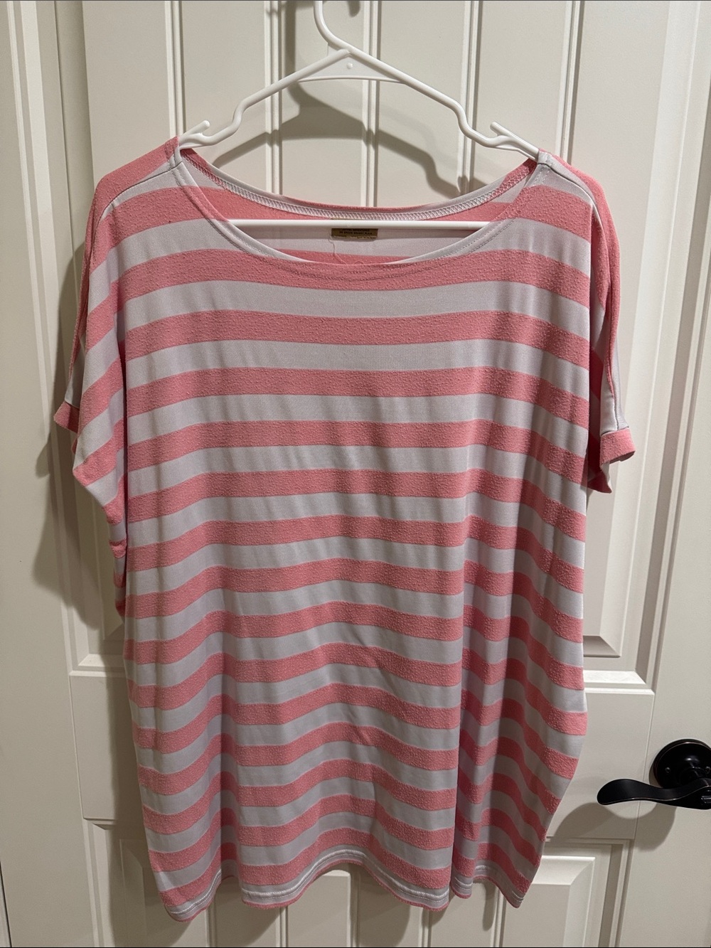 Piko 1988 Pink & White Striped Scoop Neck Tunic